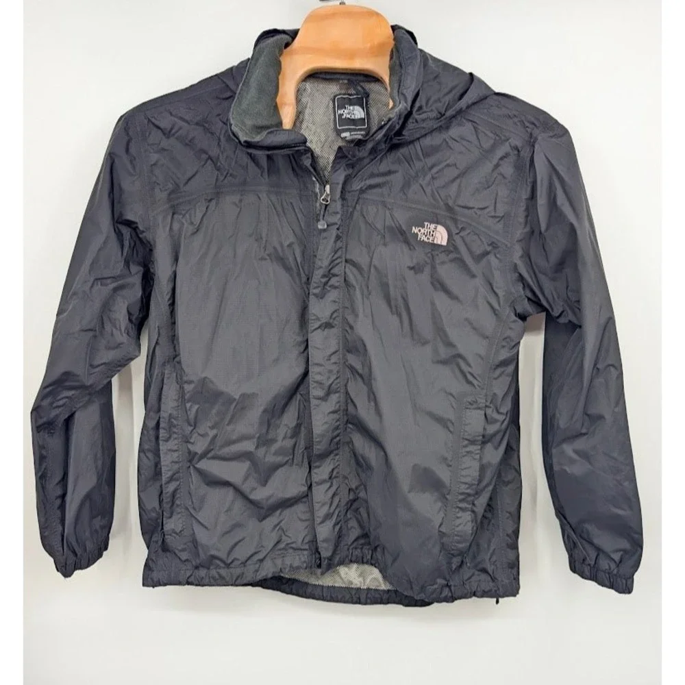 The North Face Hyvent Jacket Full zip Black Waterproof Windbreaker Jacket sz XL